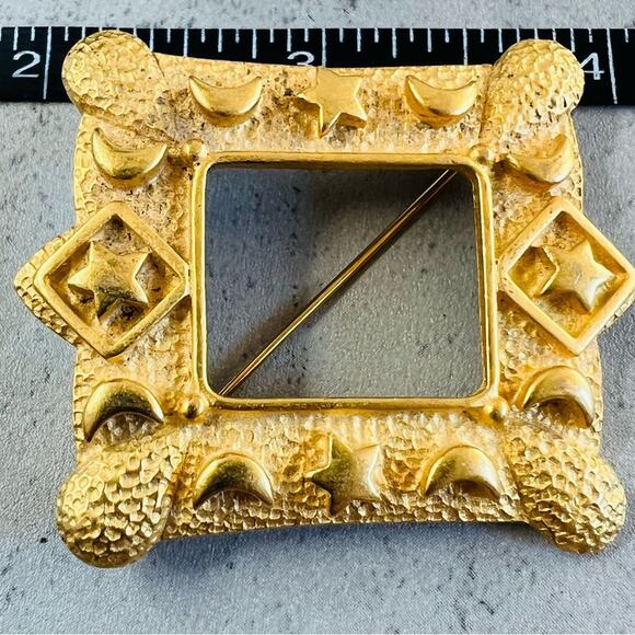 Vintage Leslie Block Prip Star and Moon Brooch - Picture 7 of 10